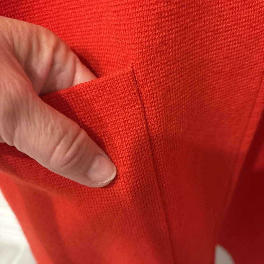 J. Crew Sophie Open Front Sweater Blazer J0244 Red Sz‎ XS Holiday Core Wardrobe